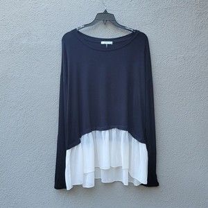 Freebird Tee Shirt Black/ Peplum Tunic Mini Dress Large